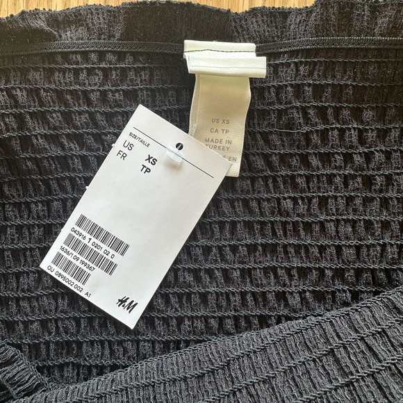 NWT H&M Cropped Puff Sleeve Top - Picture 6 of 7